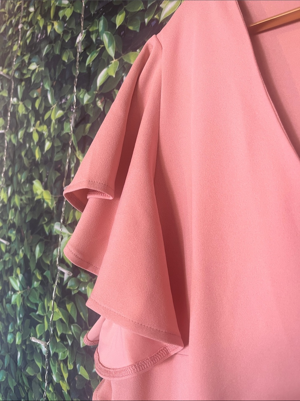 Miusol Dusty Pink High-Low Ruffle Midi Dress - Picture 3 of 11